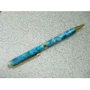 Stylo lagon vert d'eau dor&eacute;